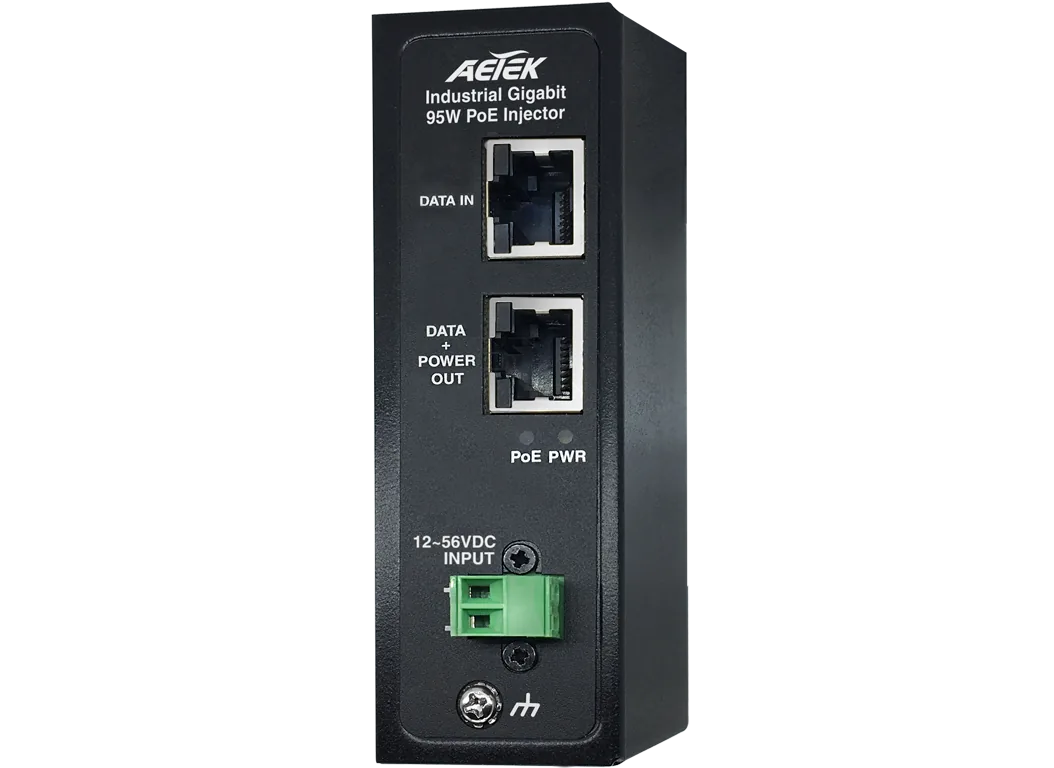 Industrial 1-Port Gigabit 95W PoH PoE Injector
