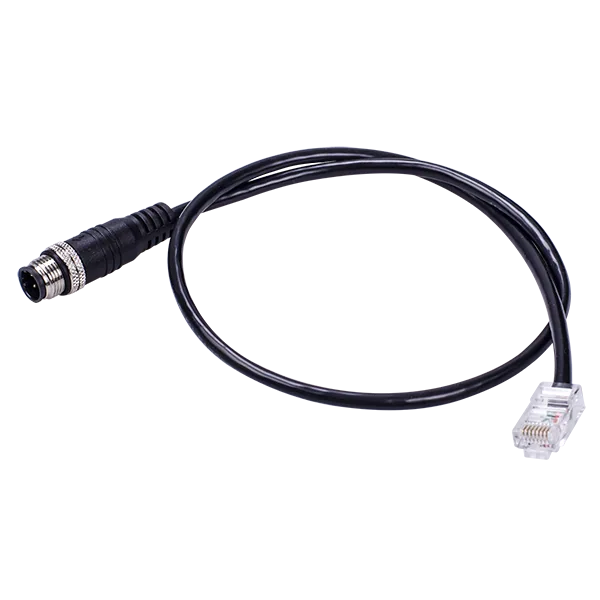 IO-KIT AO-004 CABLE SIGNAL M12-4P(MALE) RJ45 L600 BLK