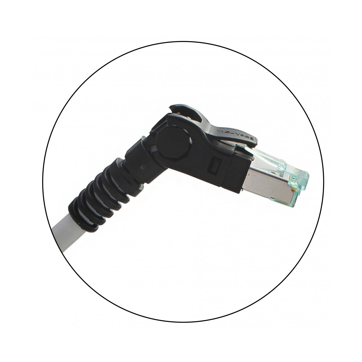 Patch cable S/FTP, Category 6A, PUR, grey, 0.5m – Bild 4
