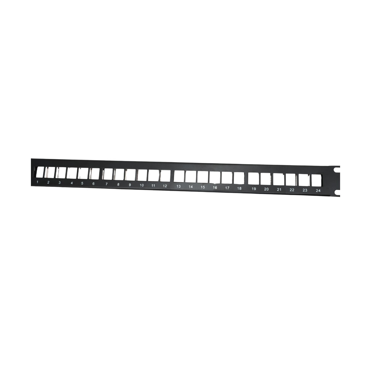 19" Leerpanel für 24 Keystone Jacks, Schwarz – Bild 2