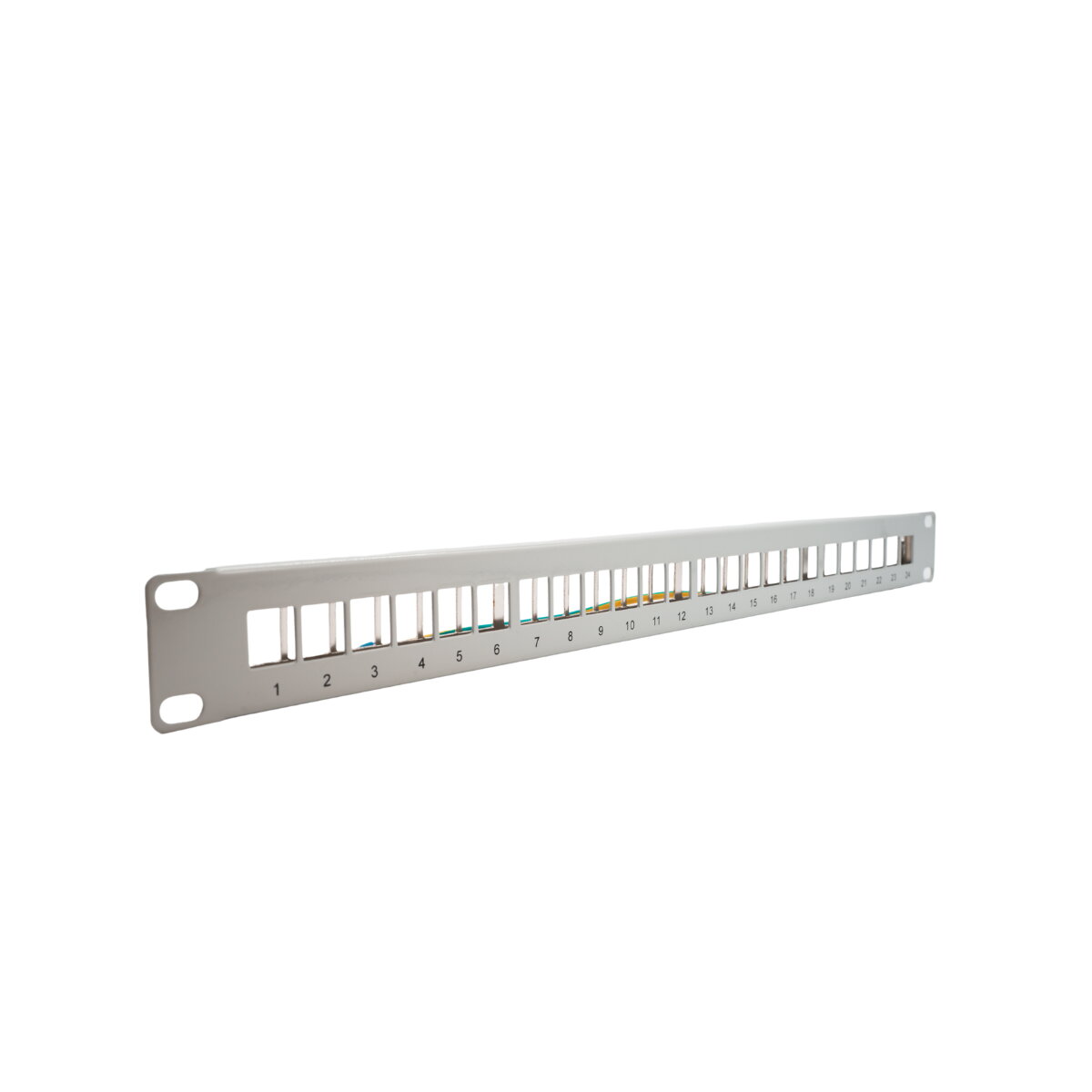 19" Leerpanel für 24 Keystone Jacks, Grau