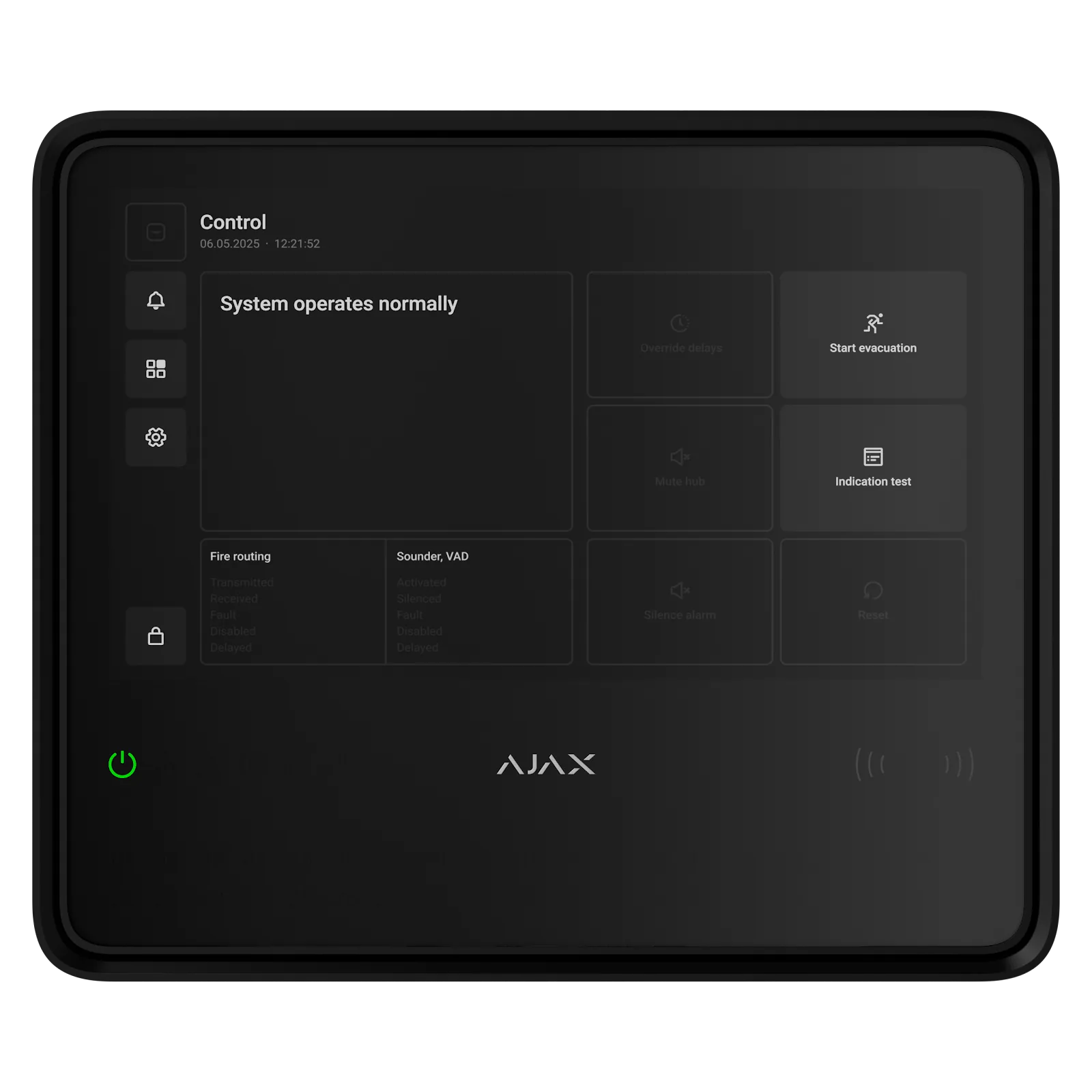 Ajax EN54 Fire Hub Jeweller black – image 2