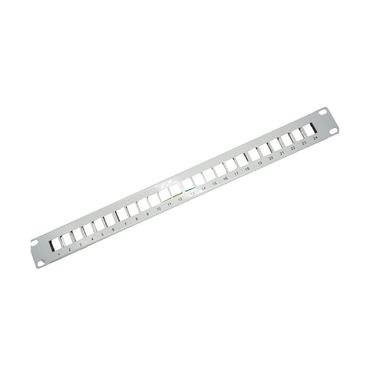 19" Leerpanel für 24 Keystone Jacks, Grau – Bild 3