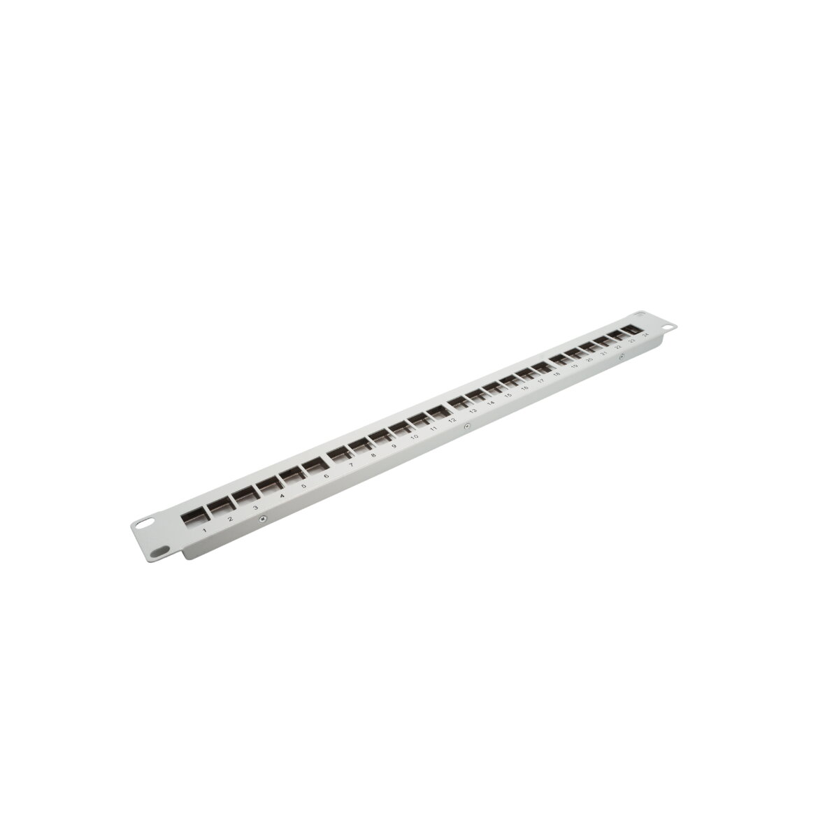 19" Leerpanel für 24 Keystone Jacks, Grau – Bild 2