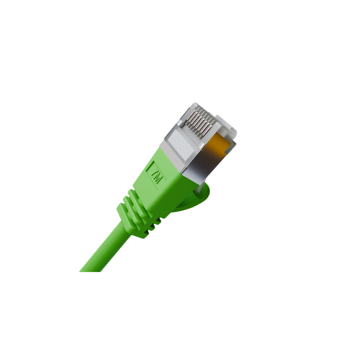 CAT6A 10G Ultrafine Patch cord round U/FTP Ø 3.8 mm, green, 0,10m
