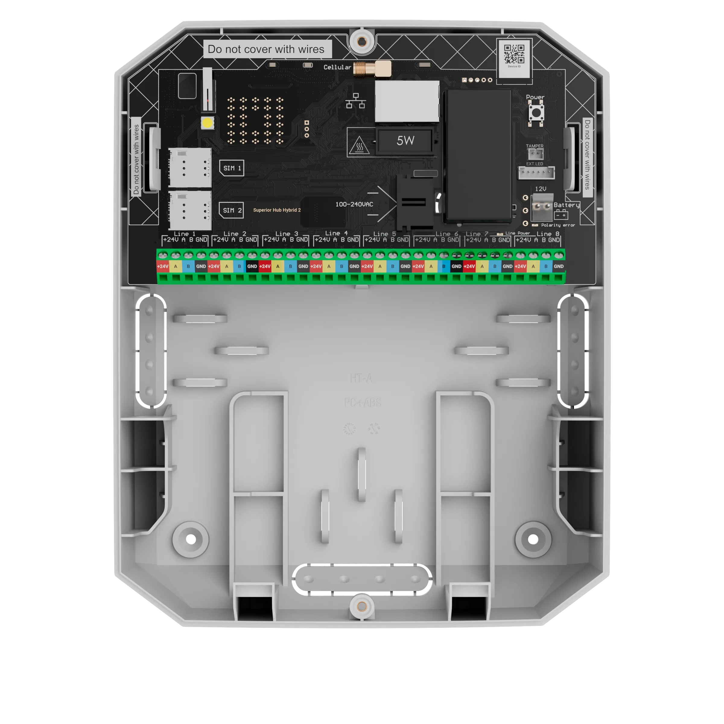 Ajax Superior Hub Hybrid 2 white 250 devices 200 users – image 2
