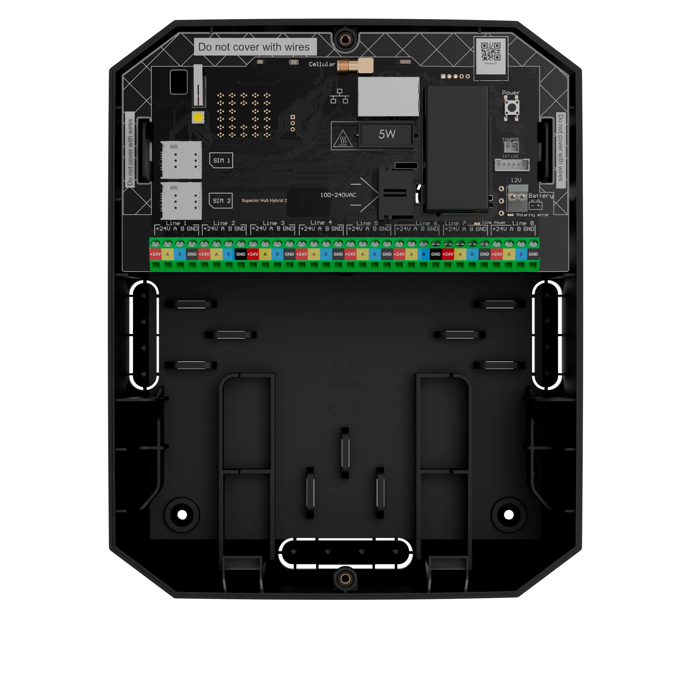 Ajax Superior Hub Hybrid 2 black 250 devices 200 users – image 2