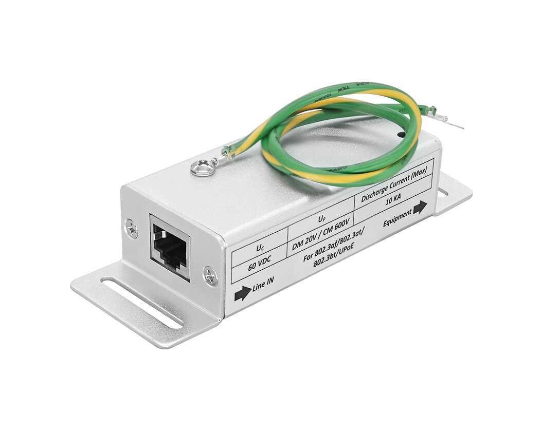 1-CH Indoor 802.3af / 802.3at / 802.3bt / UPoE PoE Surge Protectors