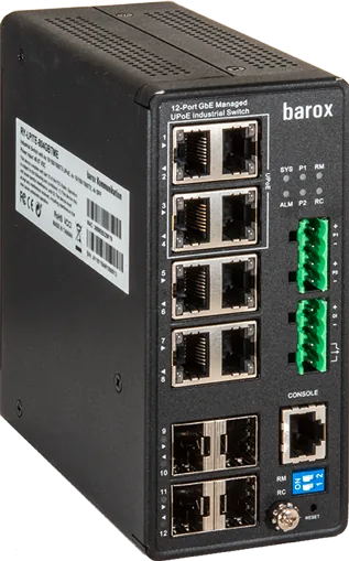 Switch DIN-Sch., 1G, Mmt., L3, erw Temp