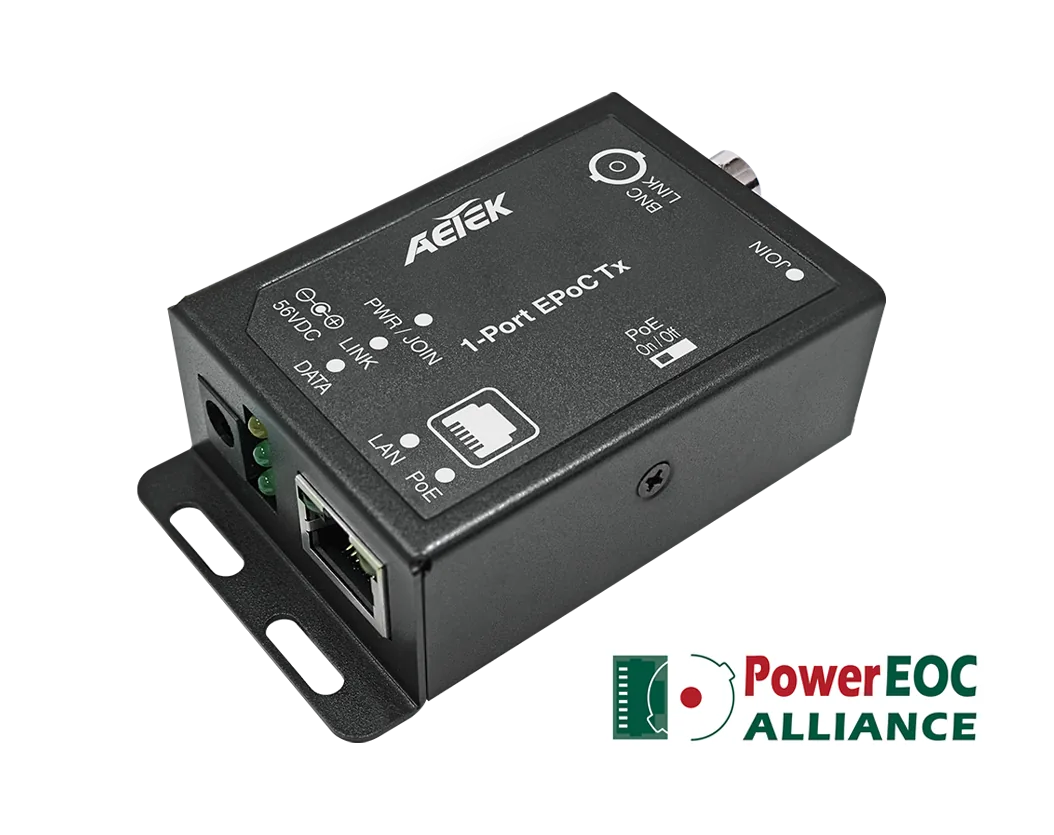 1-Port EPoC TX Adapter with 802.3af/at/bt PoE++ Output
