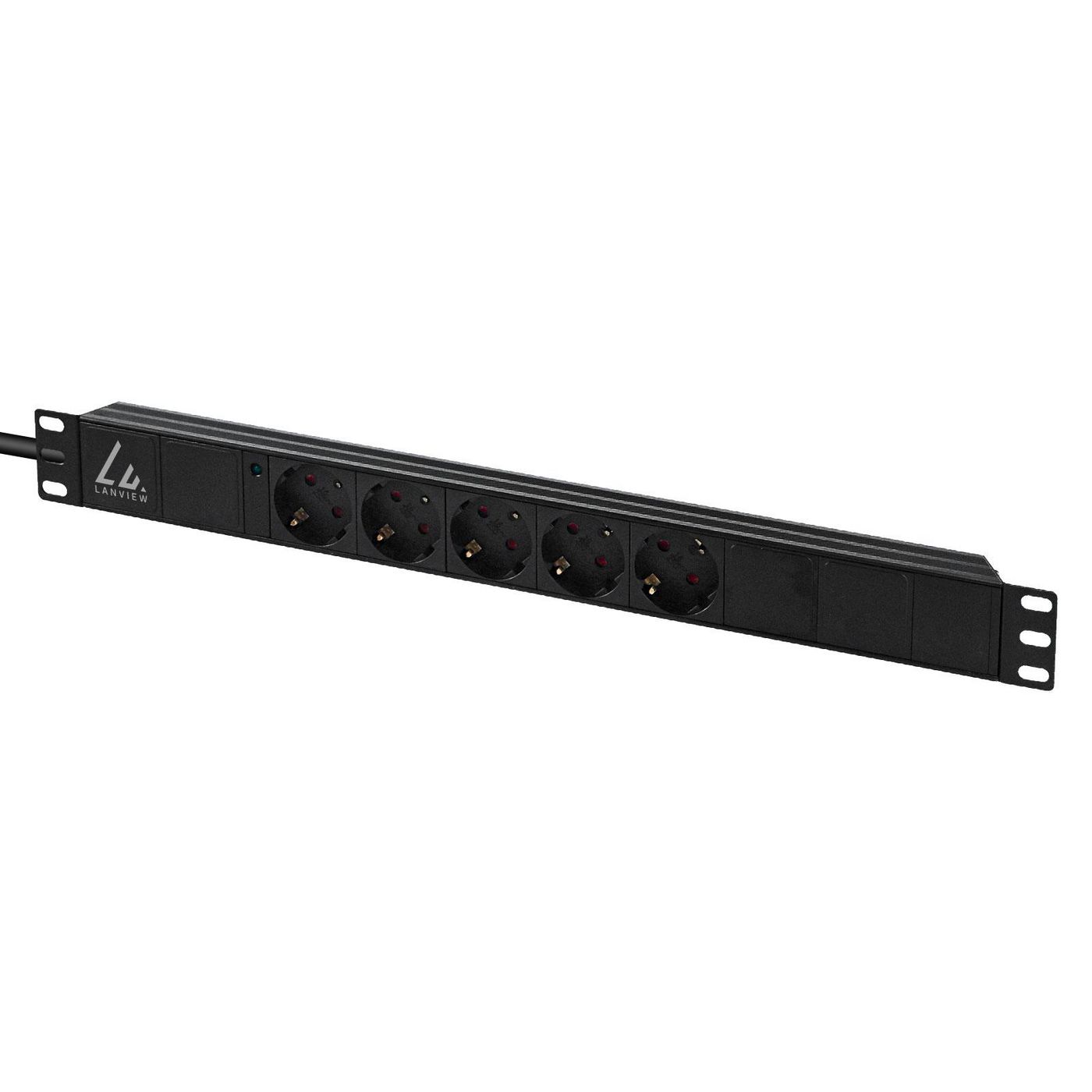 19" Steckdosenleiste, 10A, 5 x Schuko type F – Bild 2