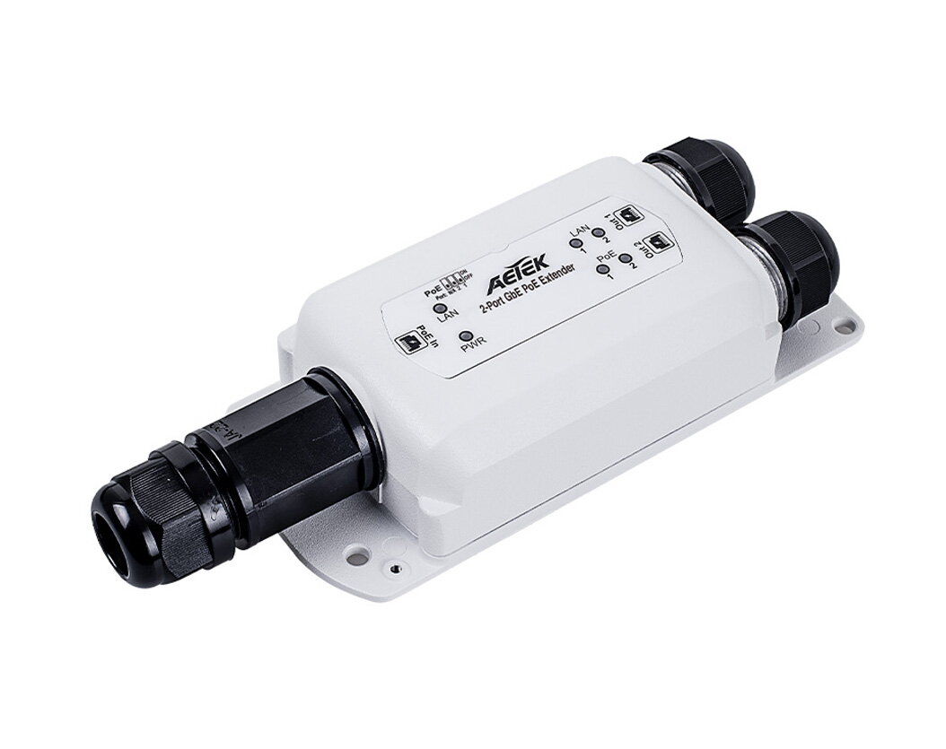 1-port 802.3bt PoE++ to 2-port Passive PoE Extender
