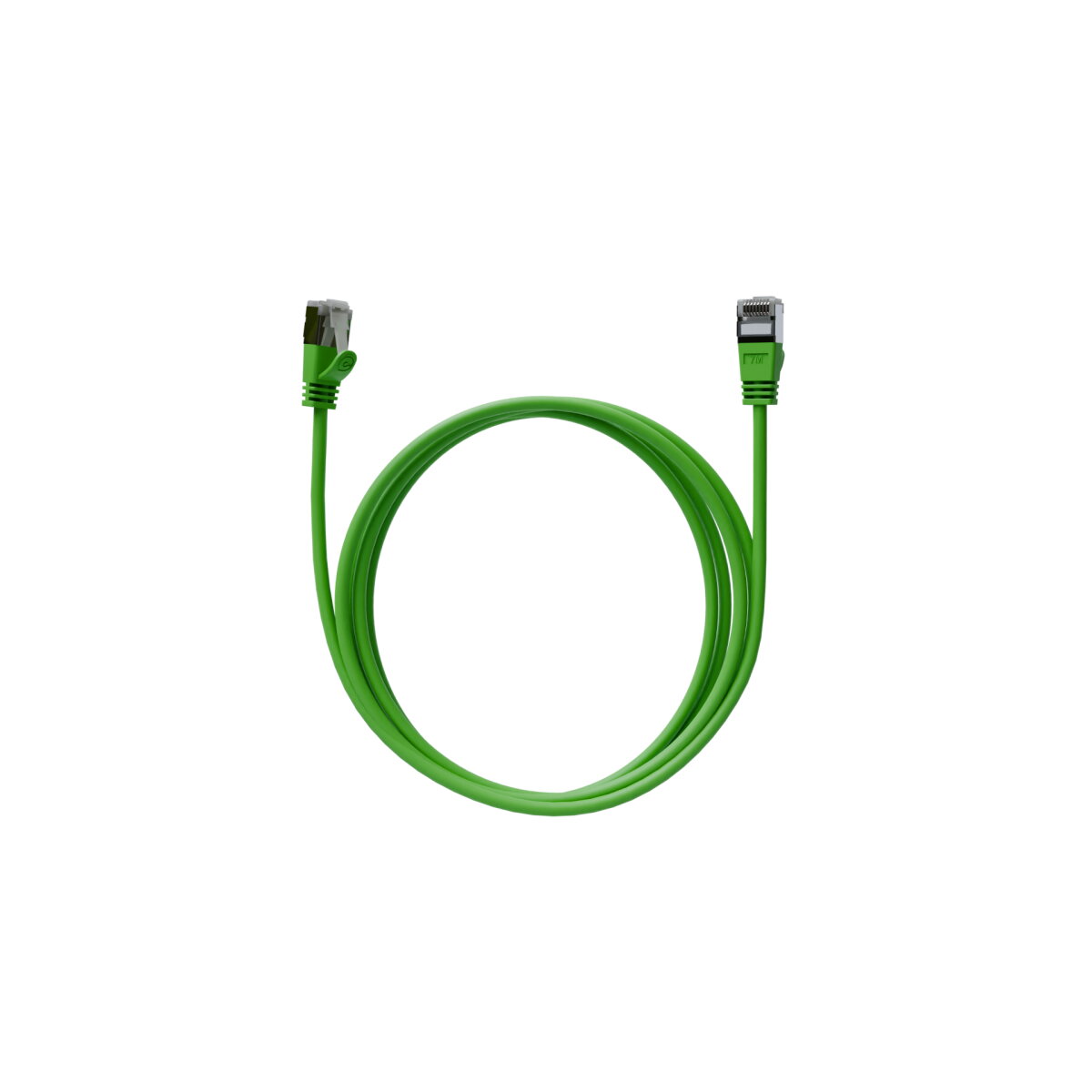 CAT6A 10G Ultrafine Patch cord round U/FTP Ø 3.8 mm, green, 0,10m – Bild 2