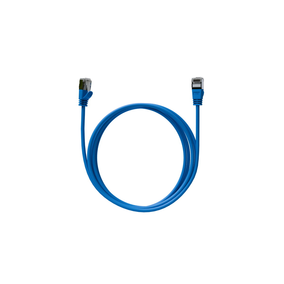 CAT6A 10G Ultrafine Patch cord round U/FTP Ø 3.8 mm, blue, 0,10m – Bild 3