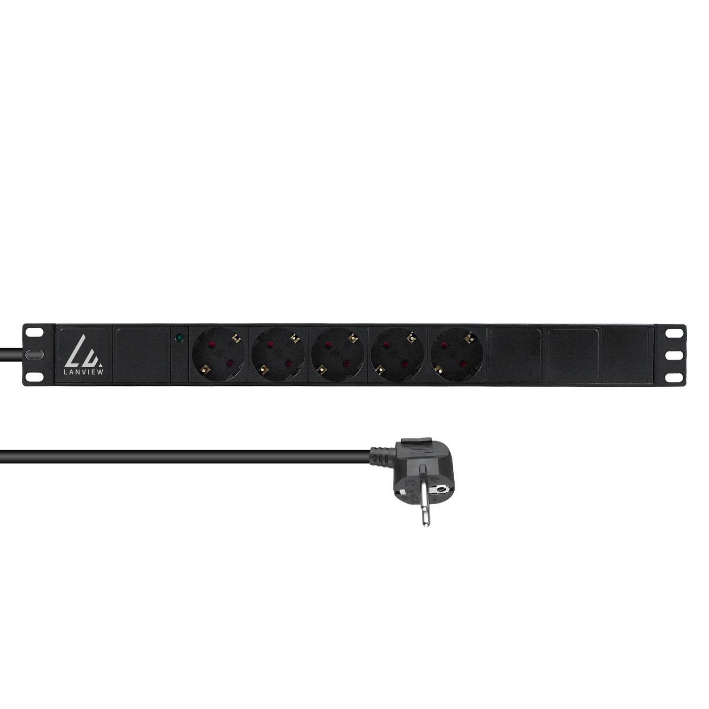 19" Steckdosenleiste, 10A, 5 x Schuko type F
