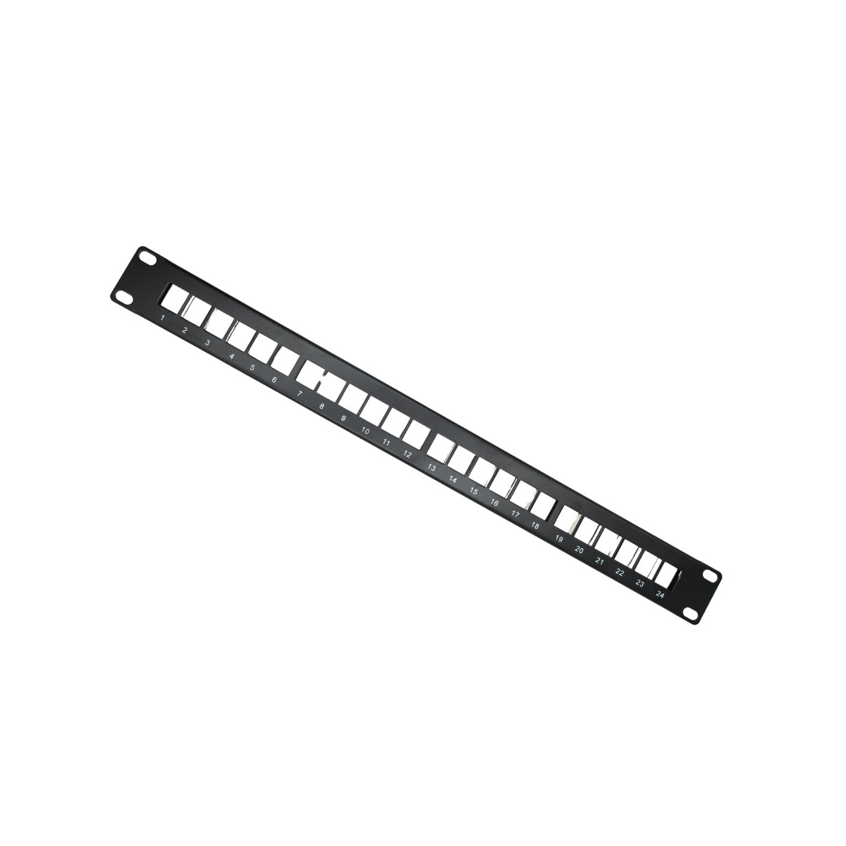 19" Leerpanel für 24 Keystone Jacks, Schwarz – Bild 3